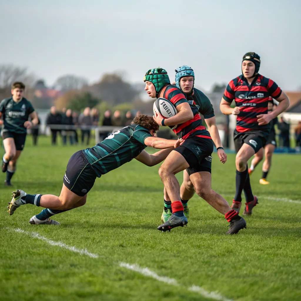 QARTHOLIVEX Rugby Team in action on the field